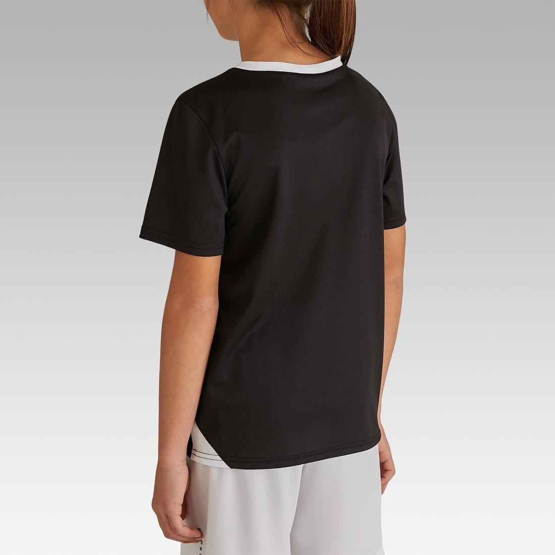 Kids' Football Jersey F100, Black, No Color, large image number 3