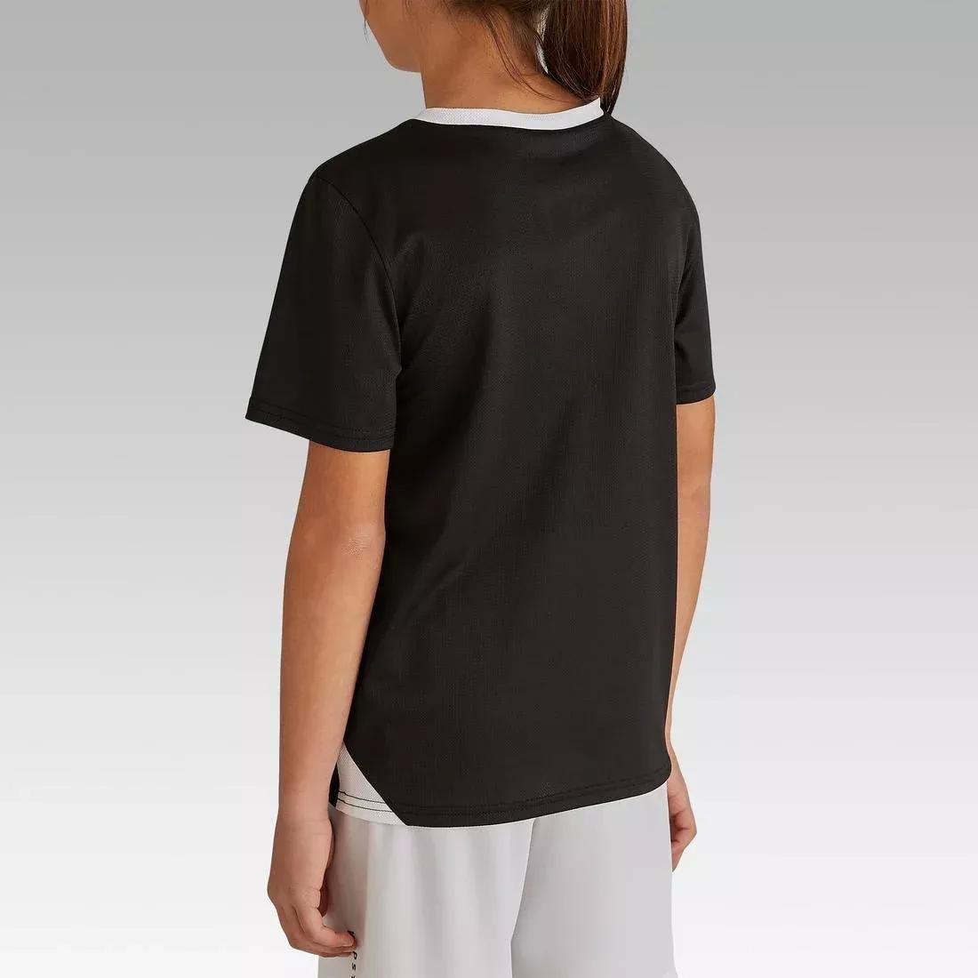 Kids' Football Jersey F100, Black, No Color, large image number 7
