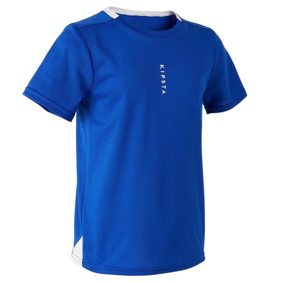 Kids Football Jersey F100, Bright Indigo, , large image number 1