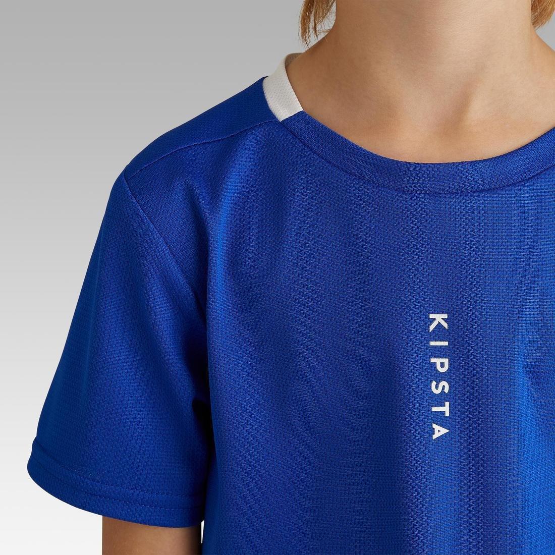 Kids Football Jersey F100, Bright Indigo, , large image number 2