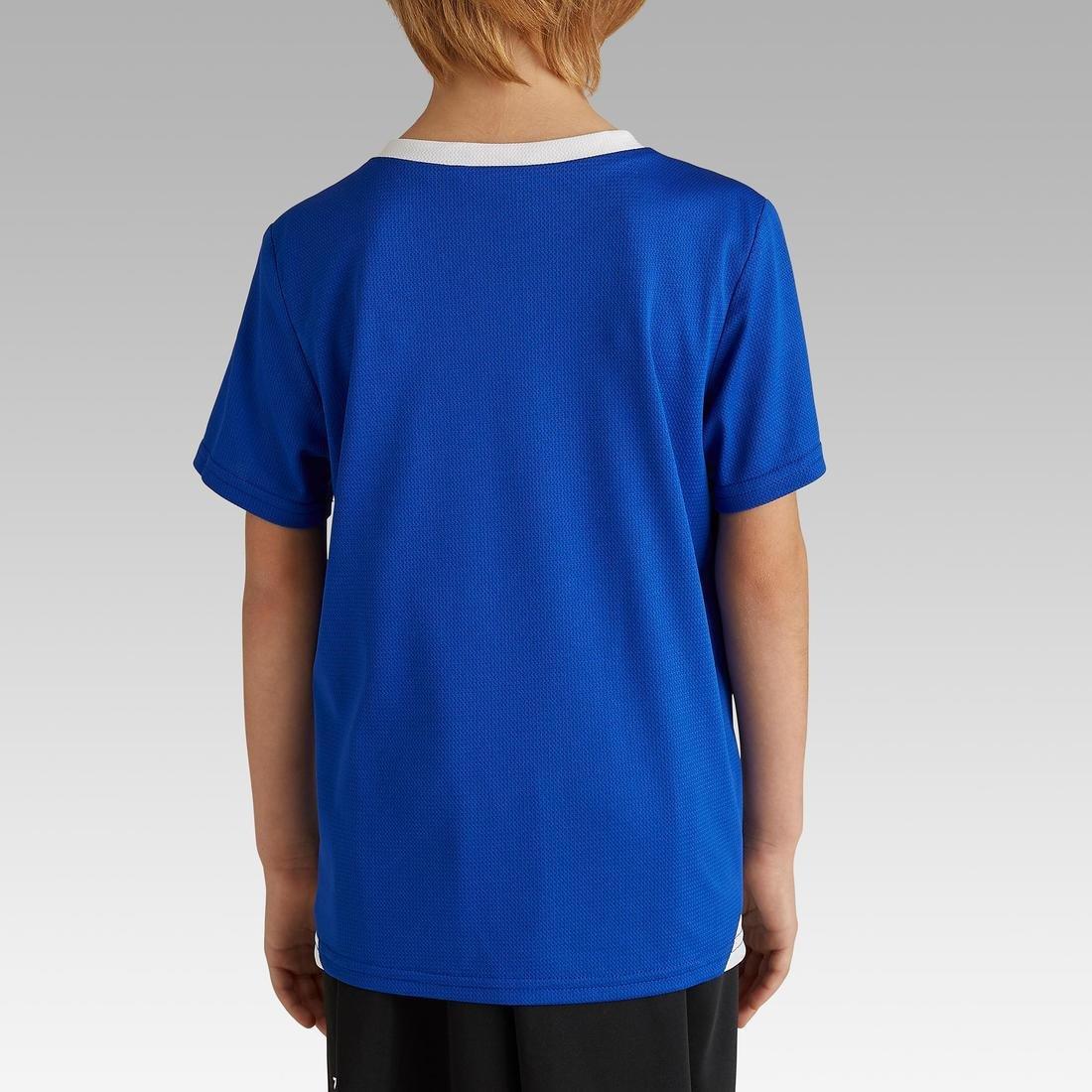 Kids Football Jersey F100, Bright Indigo, , large image number 4