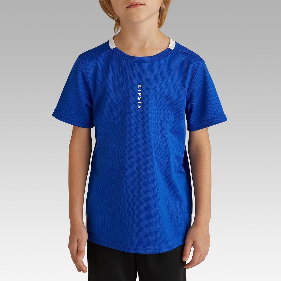 Kids Football Jersey F100, Bright Indigo, , large image number 8