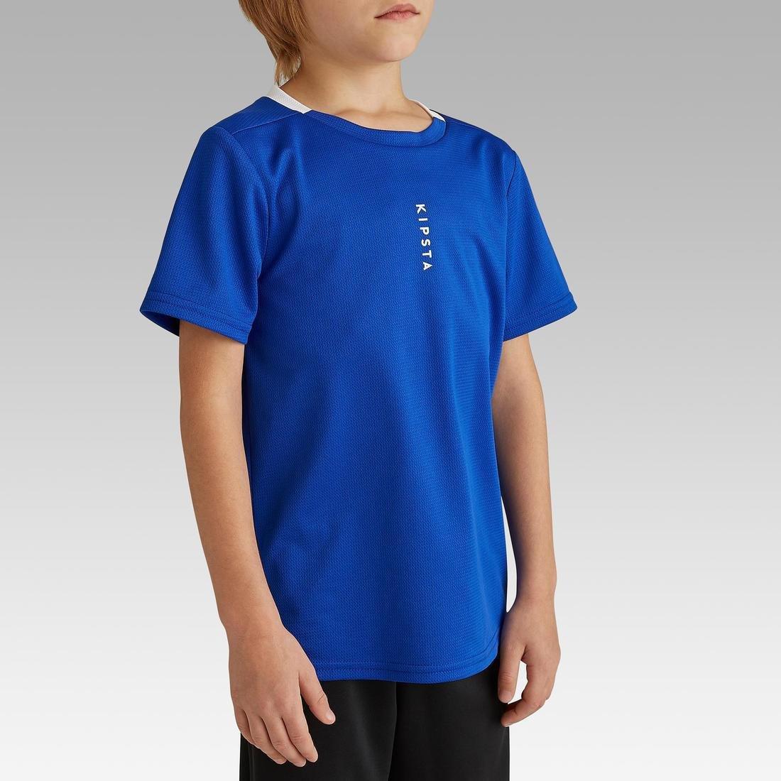 Kids Football Jersey F100, Bright Indigo, , large image number 9