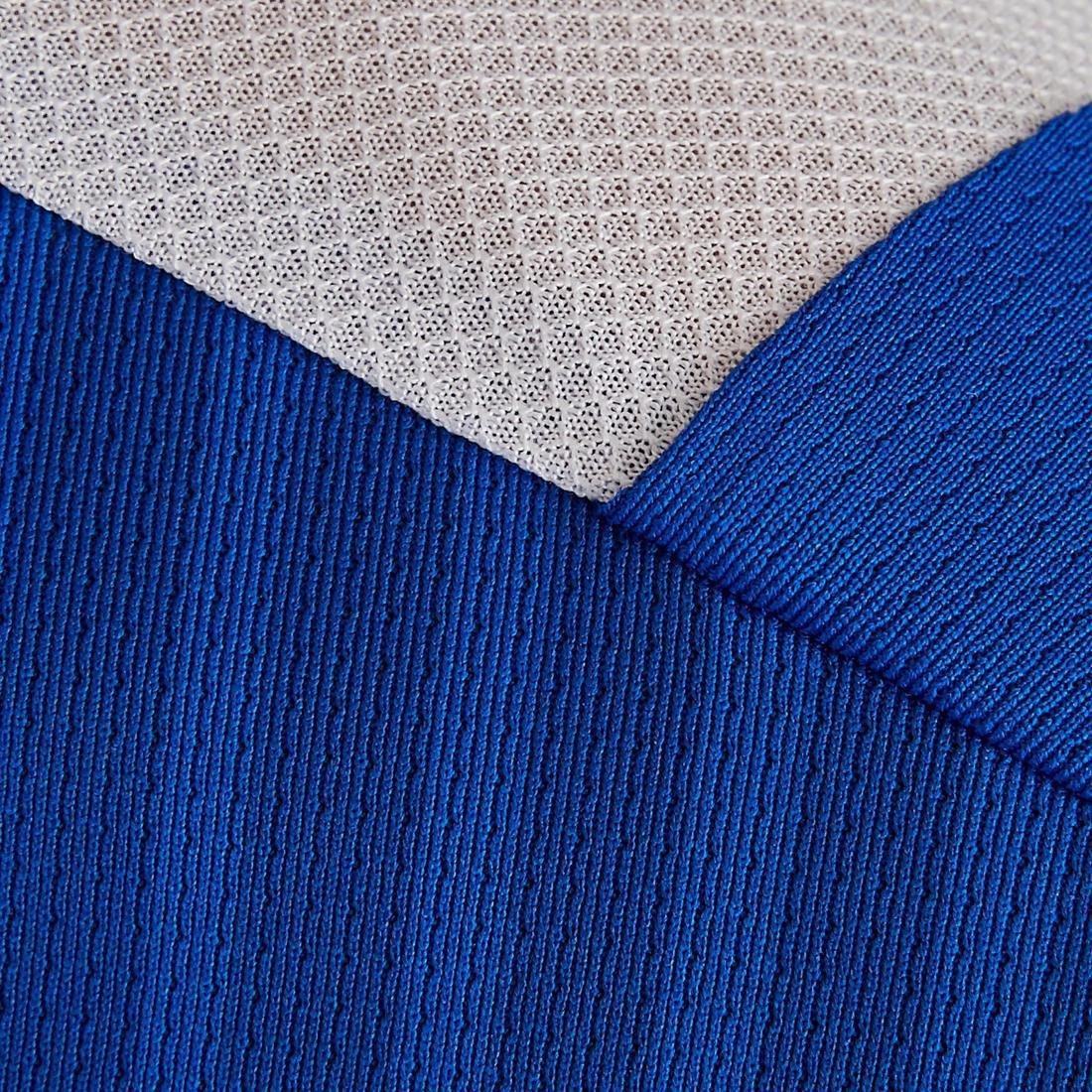 Kids Short-Sleeved Football Shirt F500, Bright Indigo, No Color, large image number 7