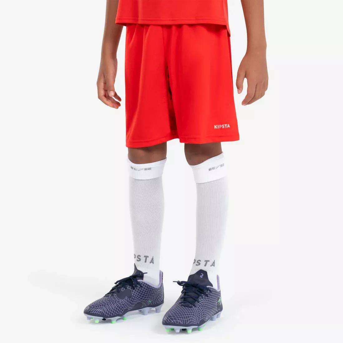 Kids Football Shorts F100, Red, , large image number 2