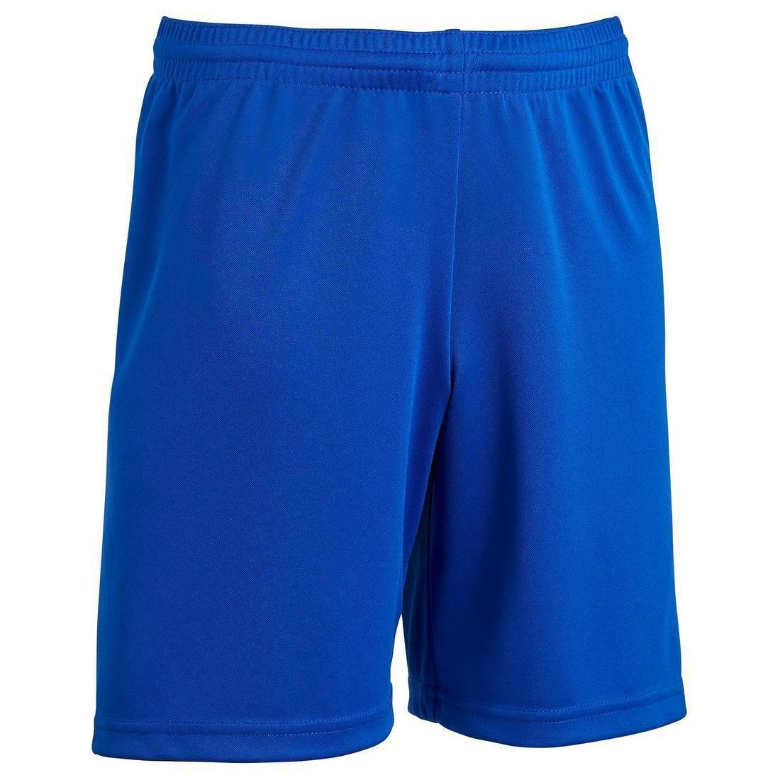 Kids Football Shorts F100, Bright Indigo, , large image number 1