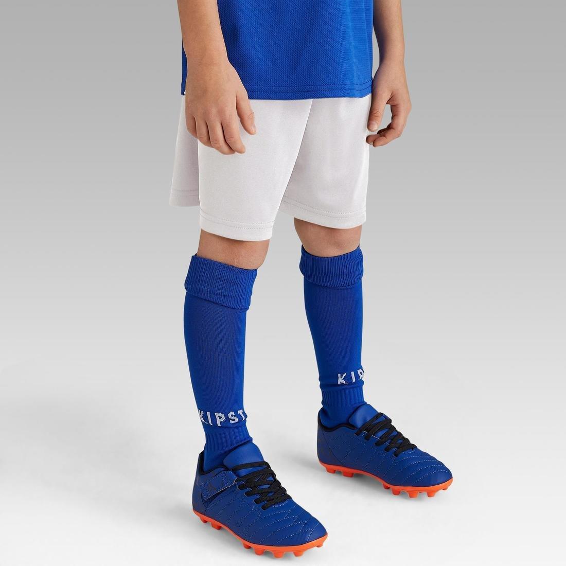 Kids Football Shorts F100, Bright Indigo, No Color, large image number 4