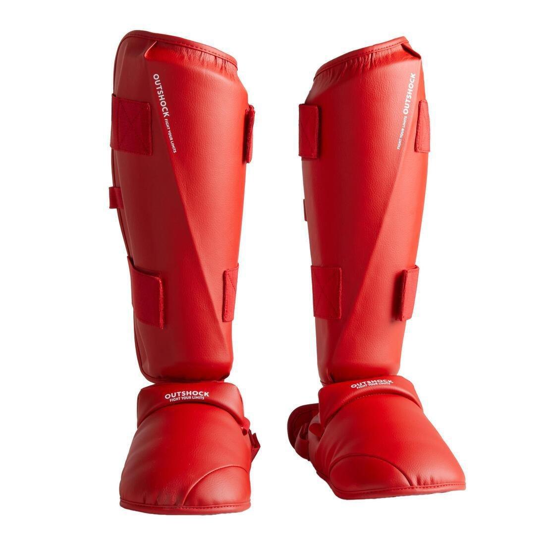 TOMATO RED Karate Shin/Foot Guard 900, No Color, medium