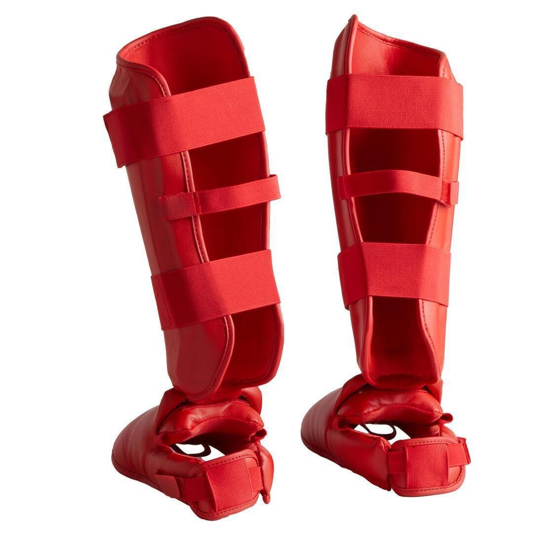 TOMATO RED Karate Shin/Foot Guard 900, No Color, medium