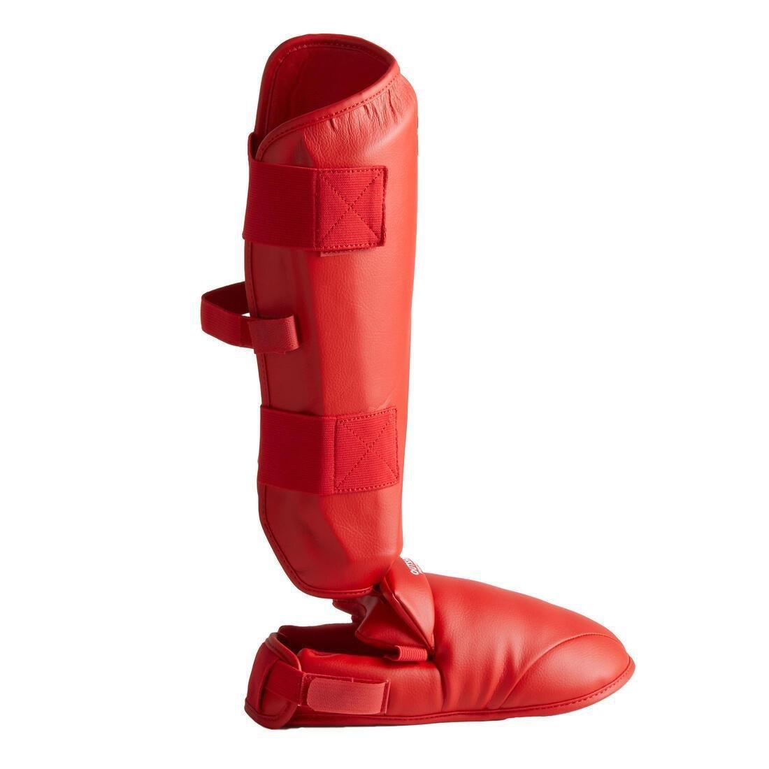 TOMATO RED Karate Shin/Foot Guard 900, No Color, medium