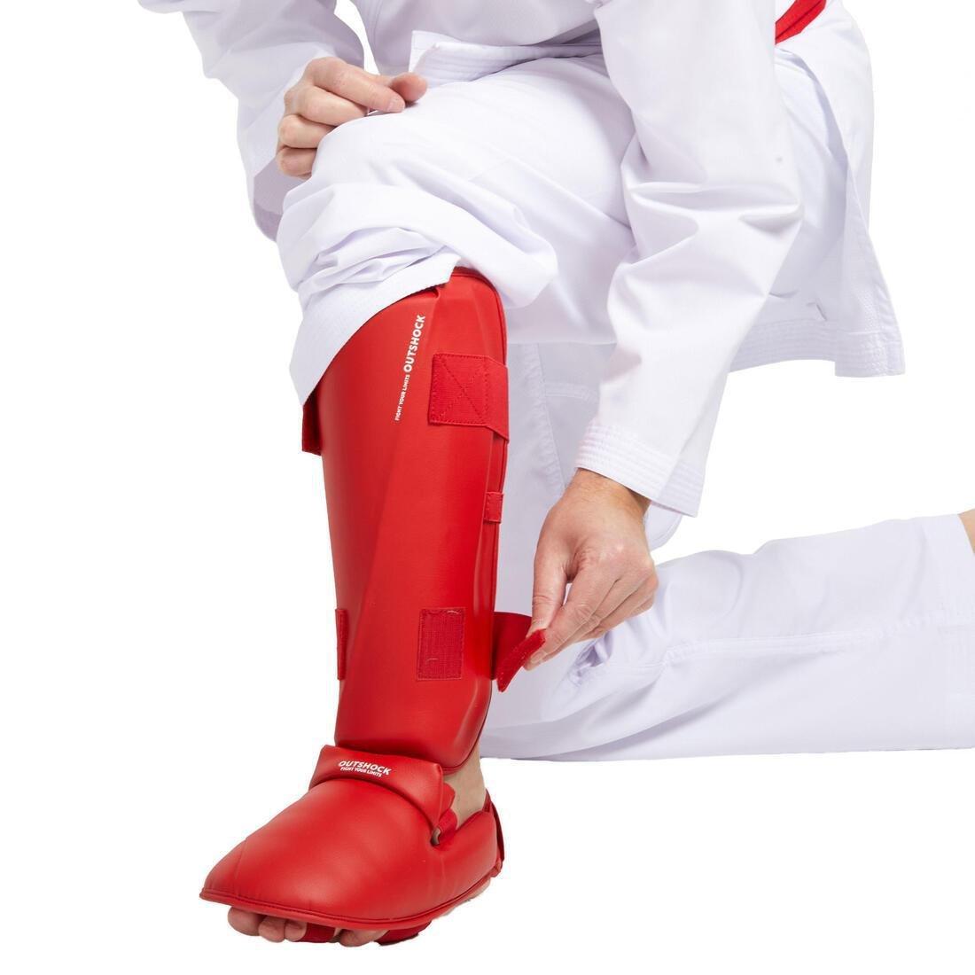 TOMATO RED Karate Shin/Foot Guard 900, No Color, large image number 12