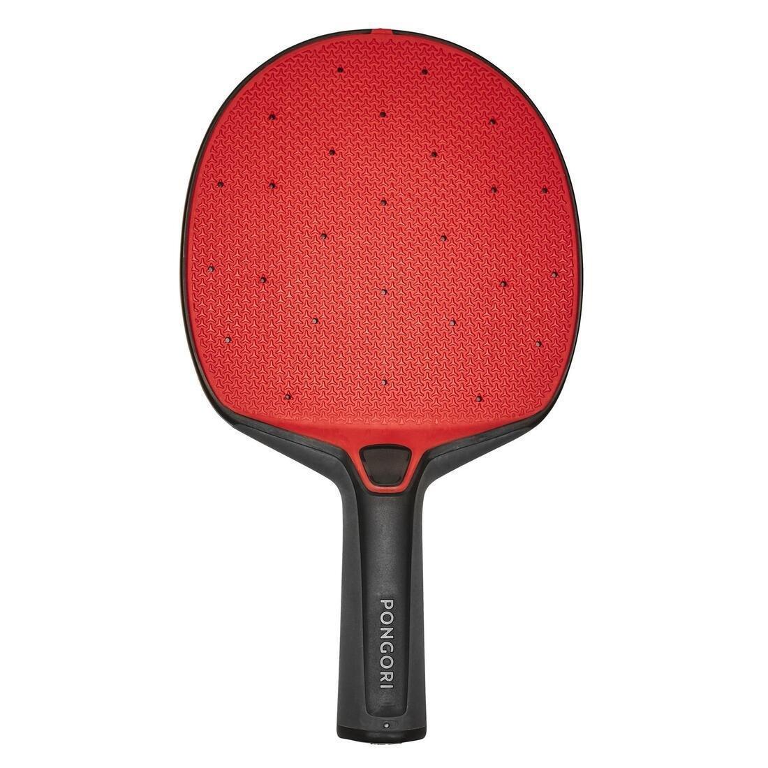 Table Tennis Durable Bat, Black/Red, No Color, large image number 1