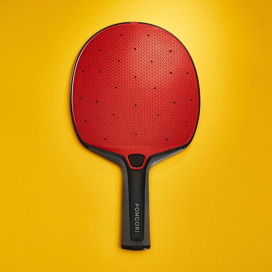 Table Tennis Durable Bat, Black/Red, No Color, large image number 7