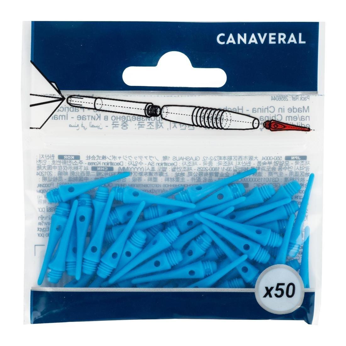 50 Plastic (Soft Tip) Dart Tips, Blue, No Color, large image number 5