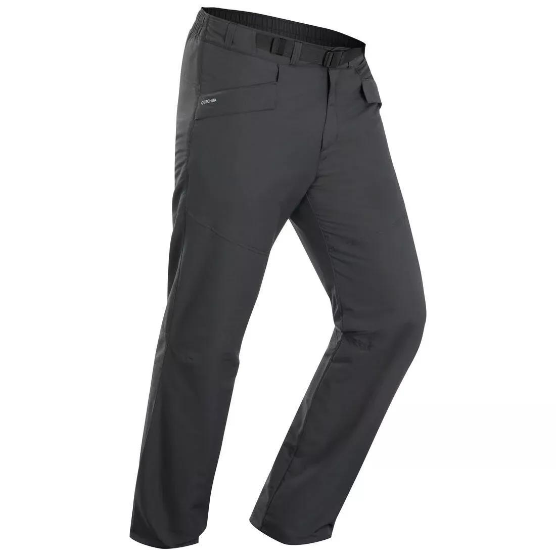 Men Hiking Warm Water-Repellent Trousers - Sh100, Green, No Color, large image number 1