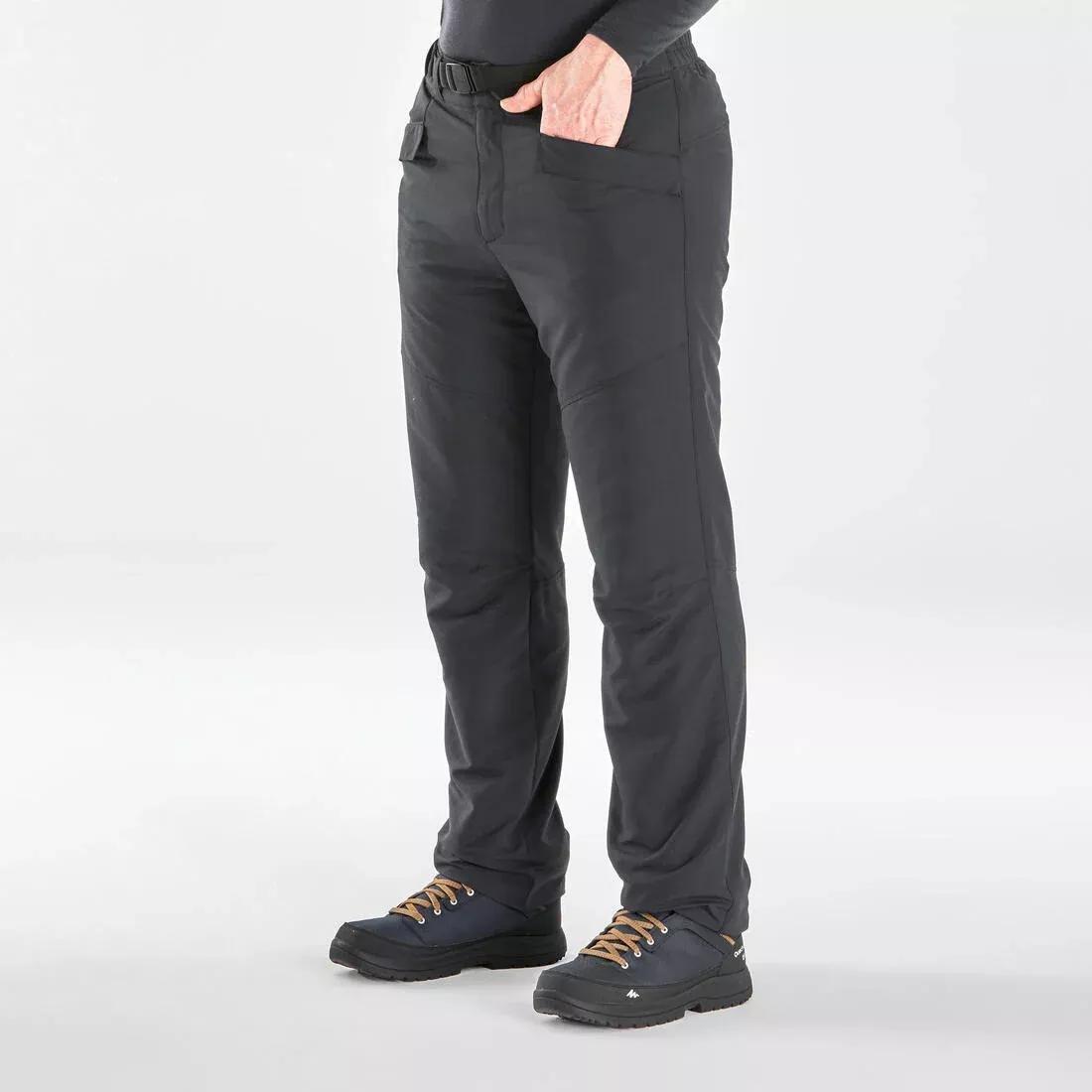 Men Hiking Warm Water-Repellent Trousers - Sh100, Green, , large image number 4