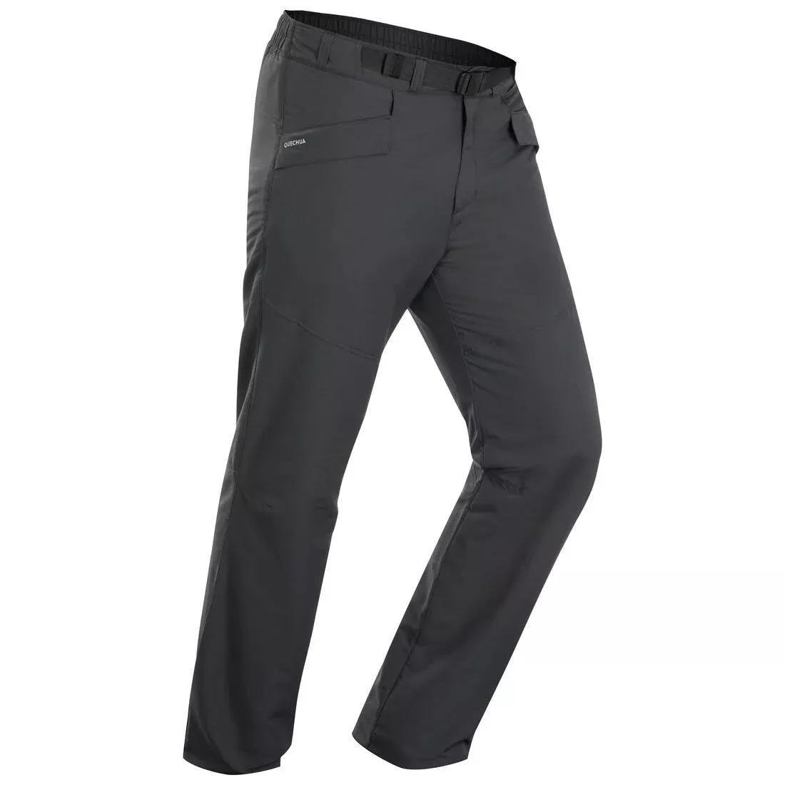 QUECHUA - Men Water Repellent Trousers, Grey