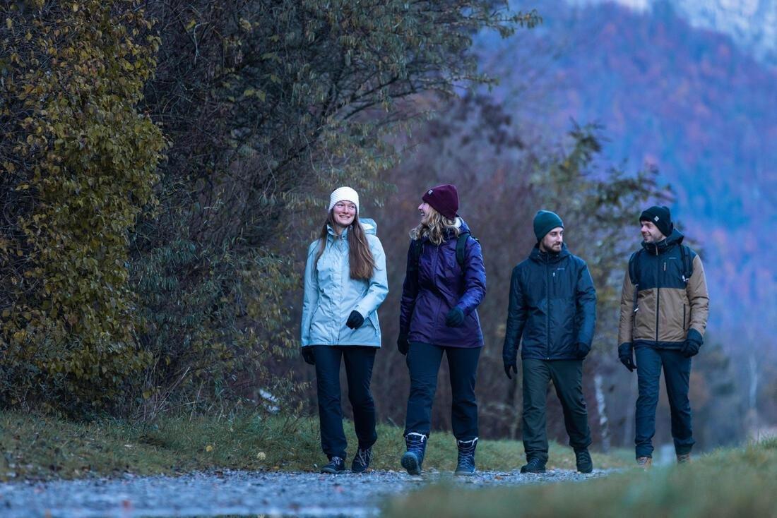 Mens Water-Repellent Walking Trousers, Carbon Grey, No Color, large image number 3