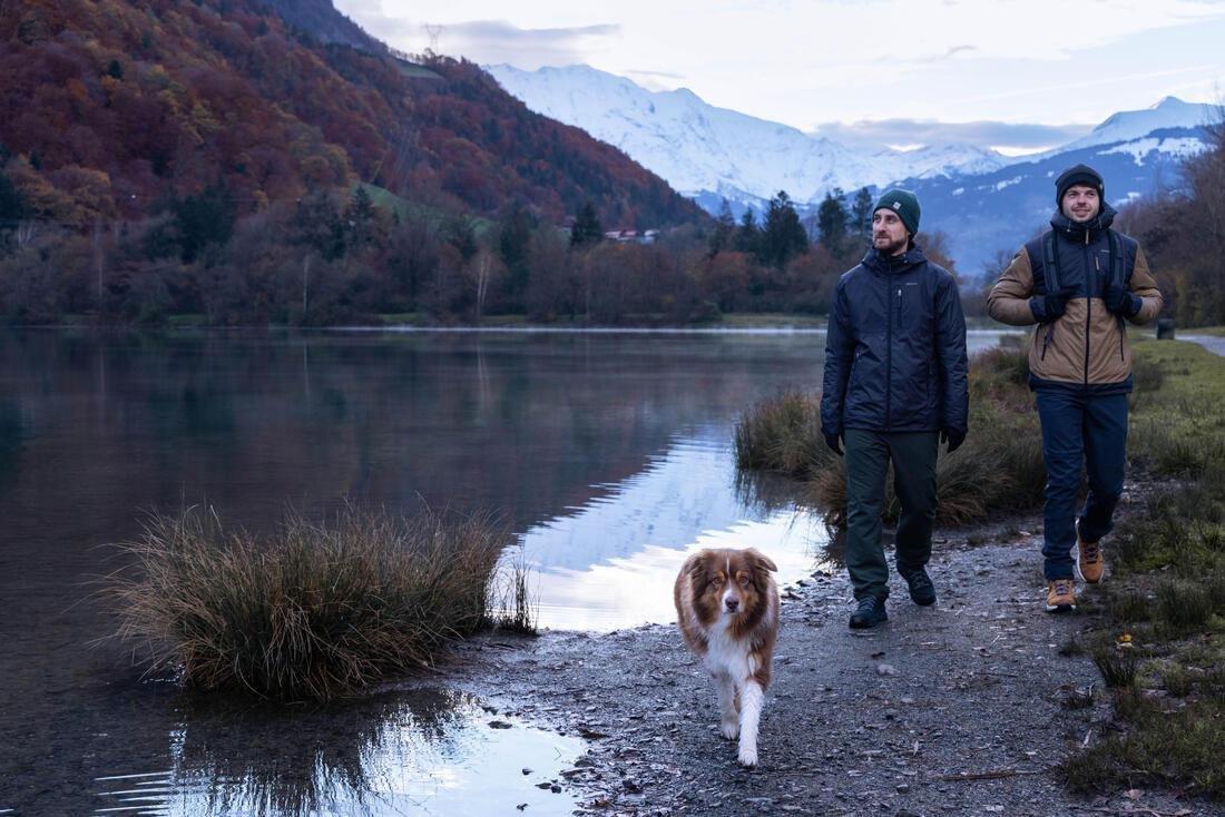 Mens Water-Repellent Walking Trousers, Carbon Grey, No Color, large image number 5