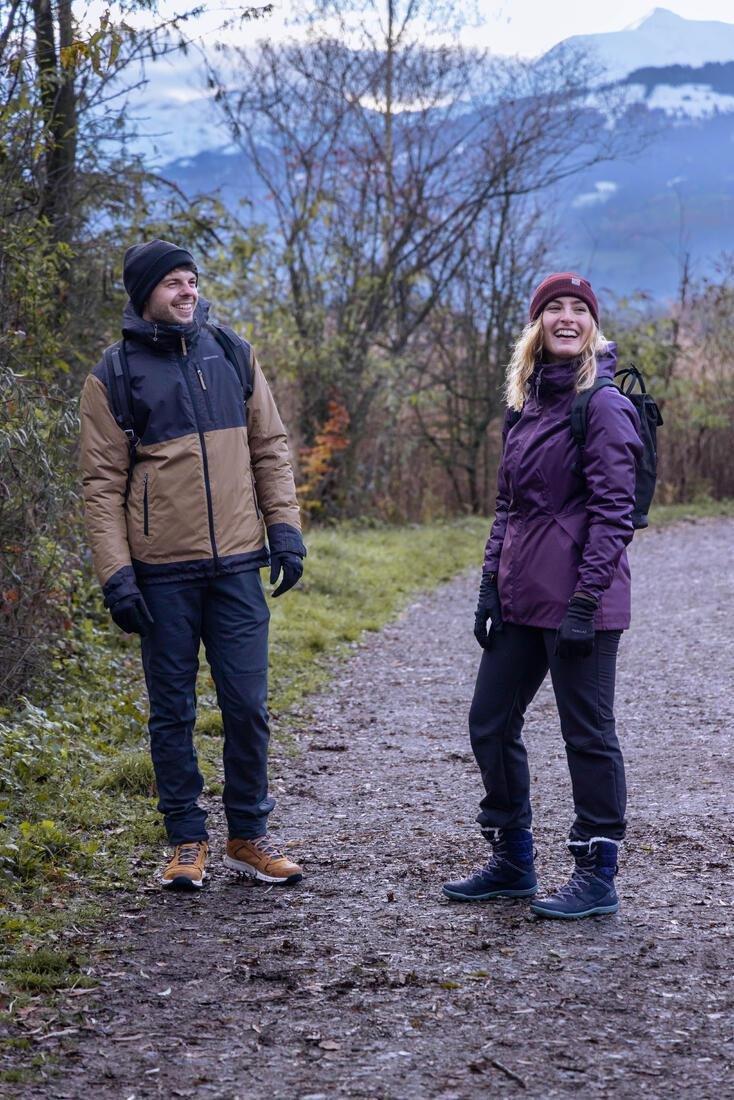 Mens Water-Repellent Walking Trousers, Carbon Grey, No Color, large image number 6