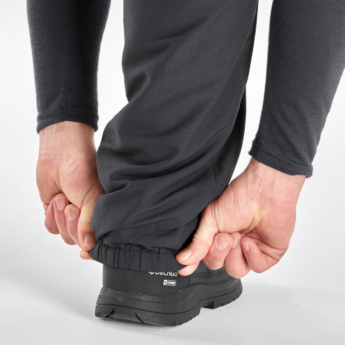 Mens Water-Repellent Walking Trousers, Carbon Grey, No Color, large image number 11