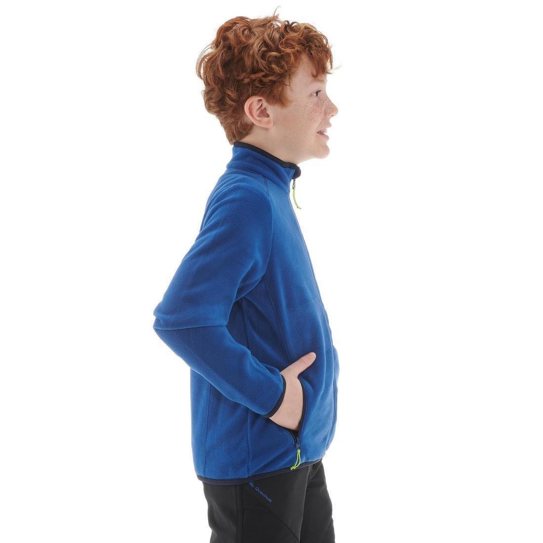 Forclaz 200 Boy's Hiking Fleece, Blue, No Color, large image number 2