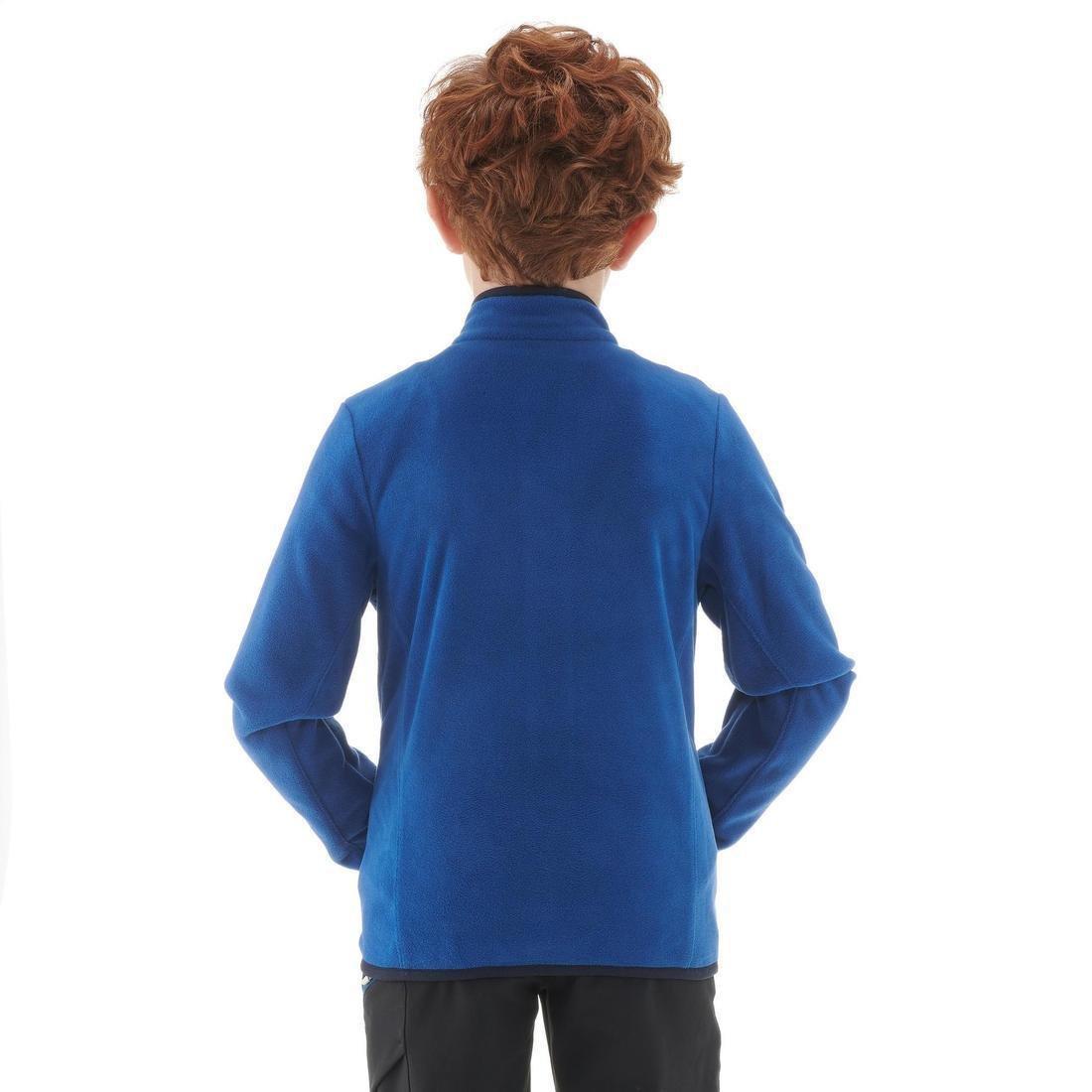 Forclaz 200 Boy's Hiking Fleece, Blue, No Color, large image number 3