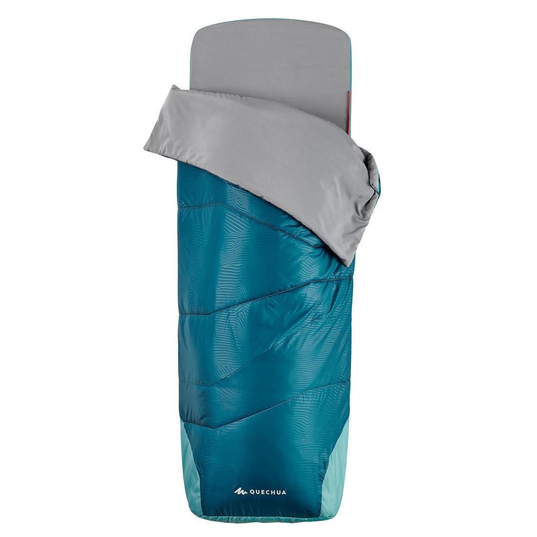 2 In 1 Sleeping Bag - Sleepin Bed Mh500 , Dark Petrol Blue, No Color, large image number 2