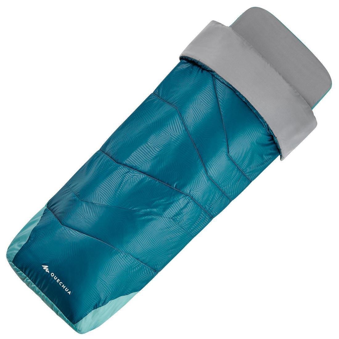 2 In 1 Sleeping Bag - Sleepin Bed Mh500 , Dark Petrol Blue, No Color, large image number 13