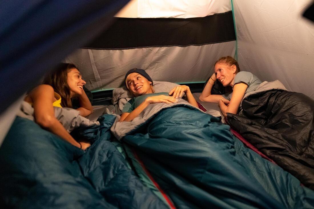 2 In 1 Sleeping Bag - Sleepin Bed Mh500 , Dark Petrol Blue, No Color, large image number 14