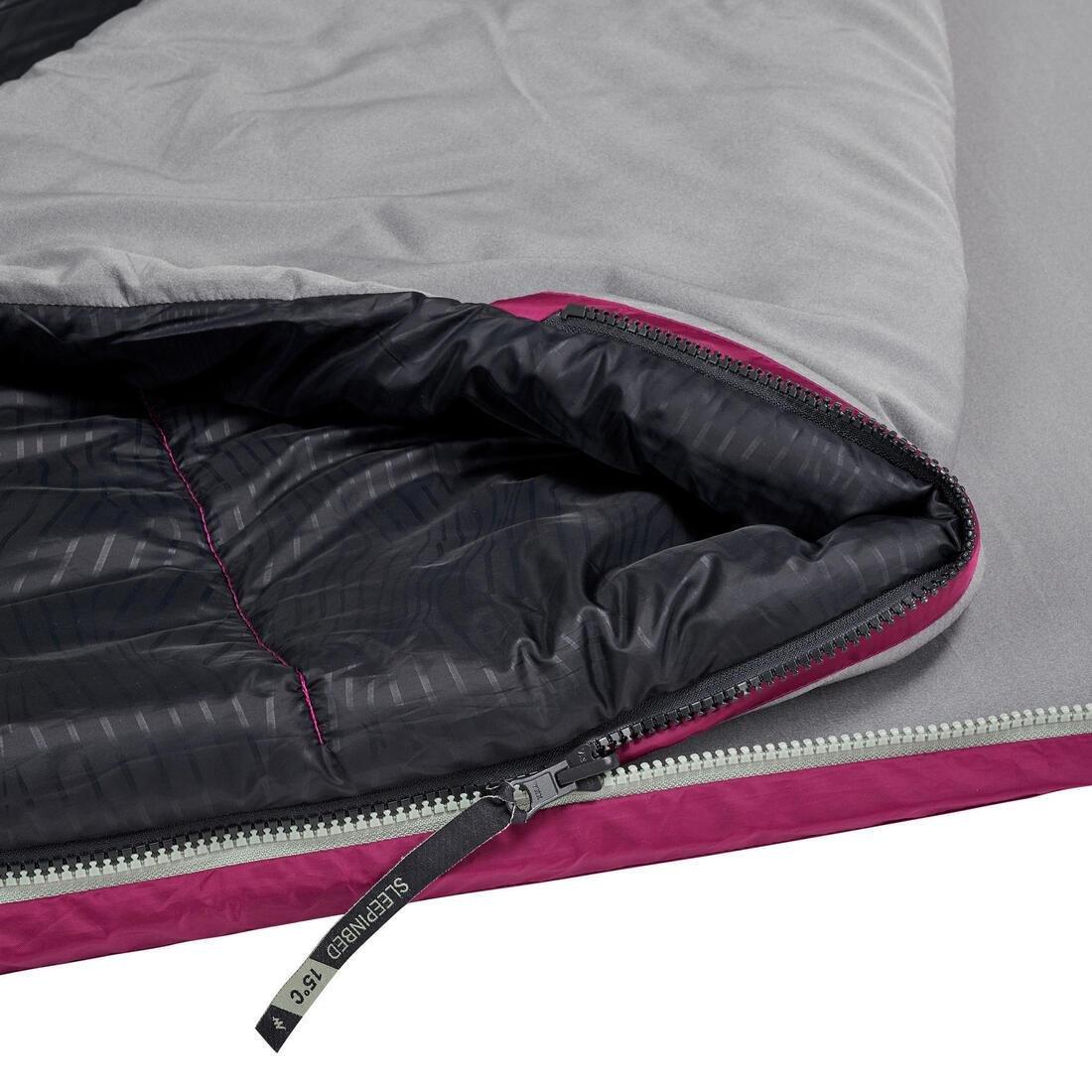 2 In 1 Sleeping Bag - Sleepin Bed MH500, Carbon Grey, No Color, large image number 3