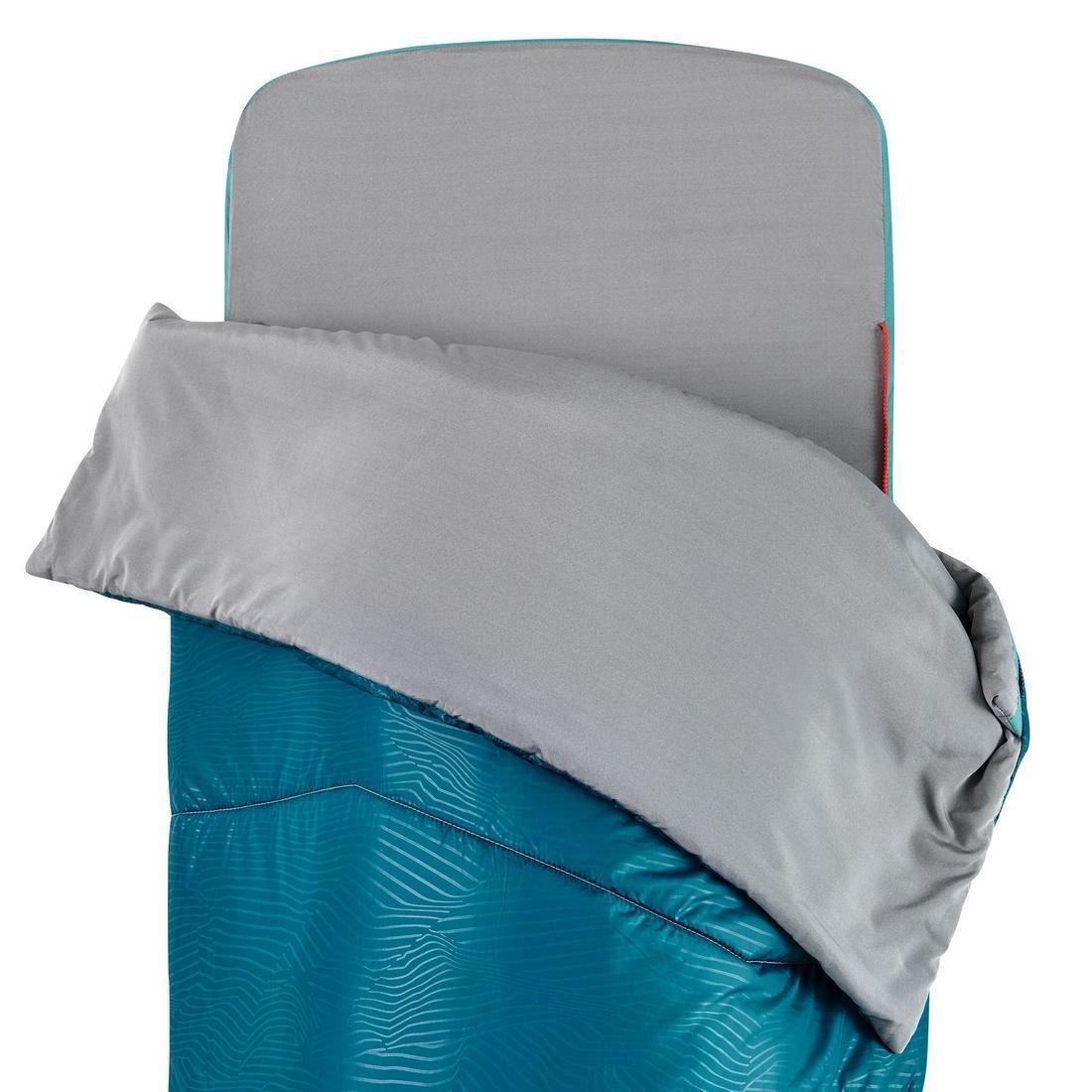 2 In 1 Sleeping Bag Sleepin Bed MH500 Carbon Grey QUECHUA