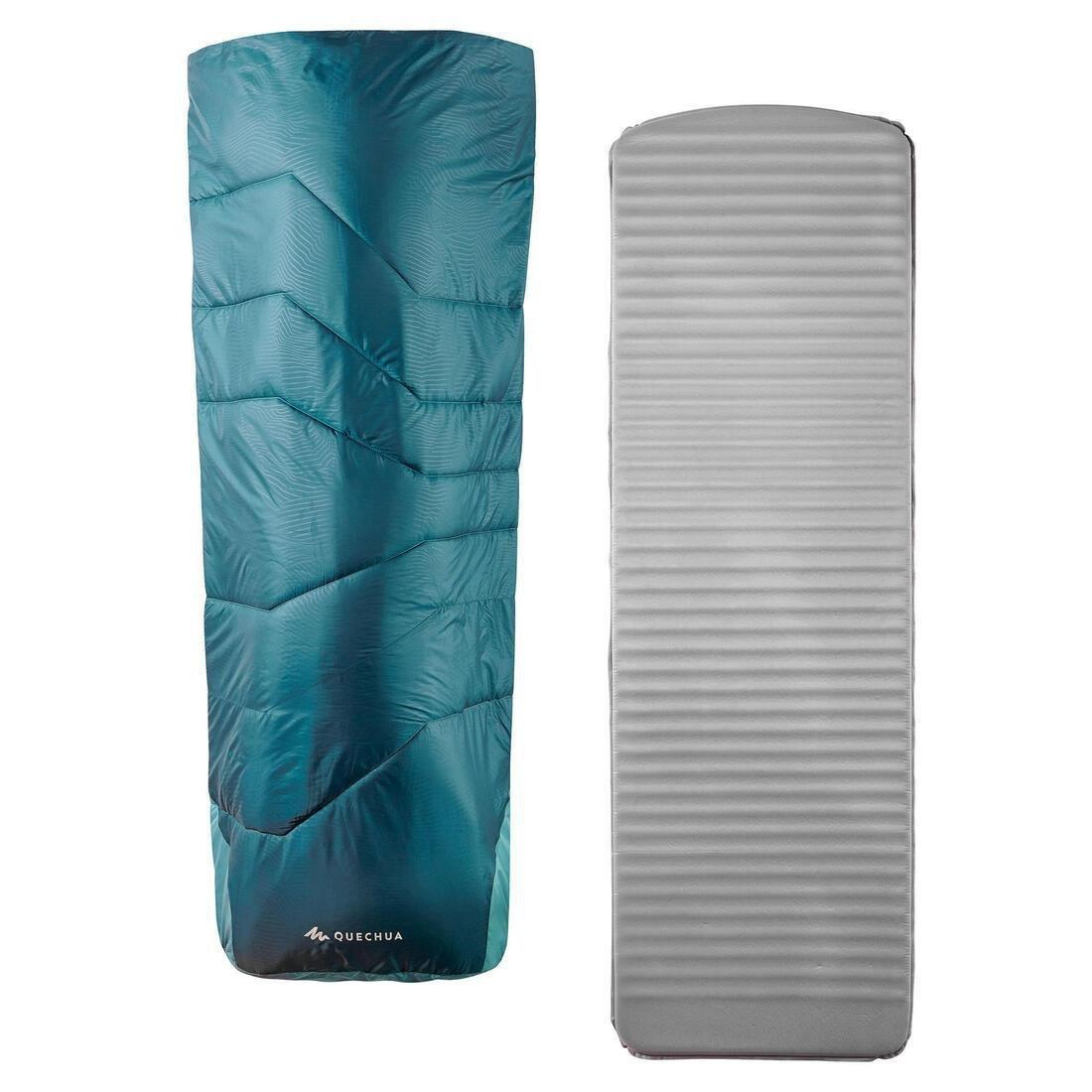 2-In-1 Sleeping Bag Mh500, Dark Petrol Blue, No Color, large image number 9