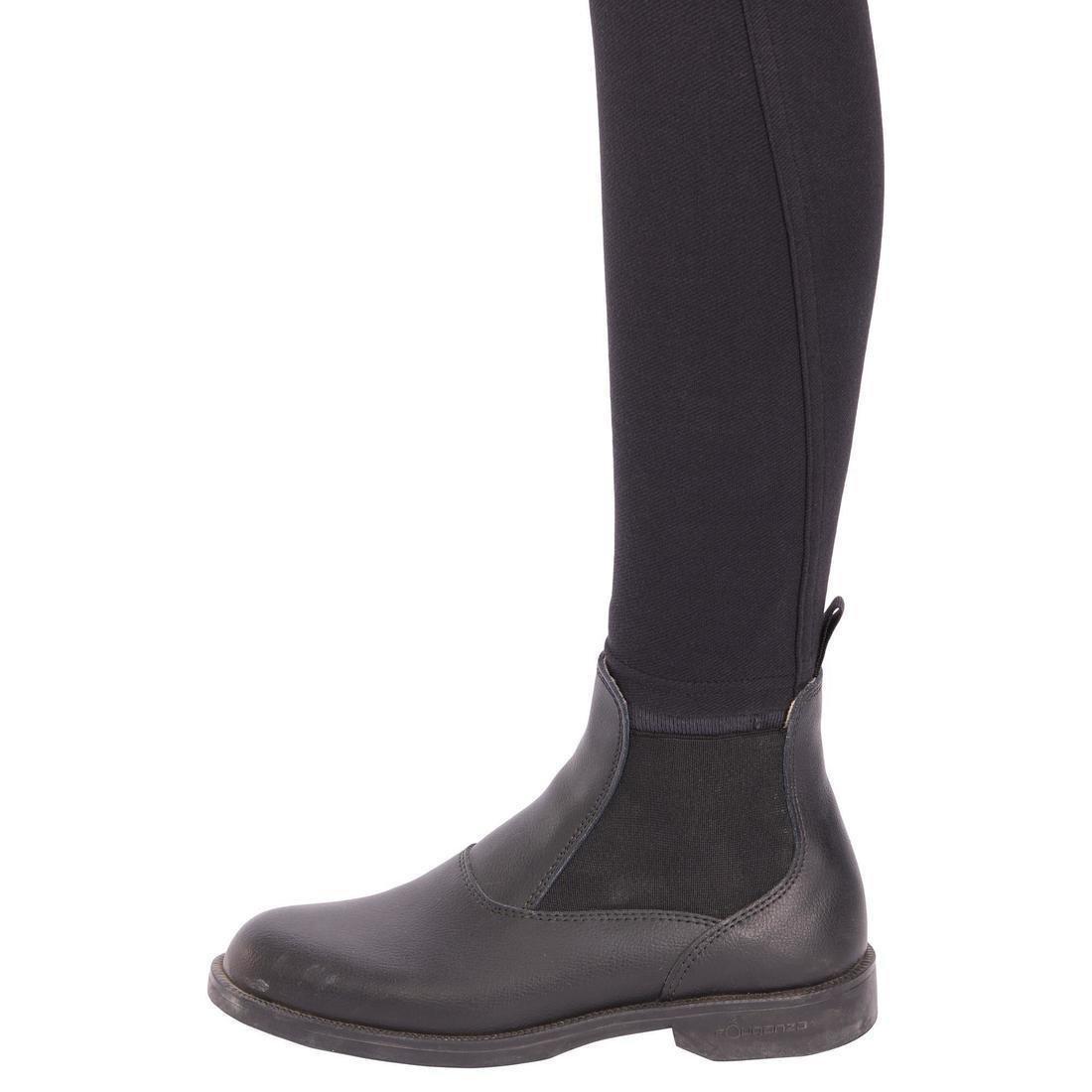 FOUGANZA - 180 Fullseat Kids' Full Seat Horse Riding Jodhpurs, Black