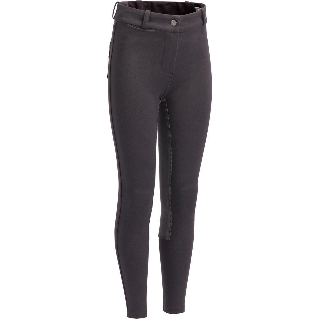 180 Fullseat Kids' Full Seat Horse Riding Jodhpurs, Black, , large image number 12