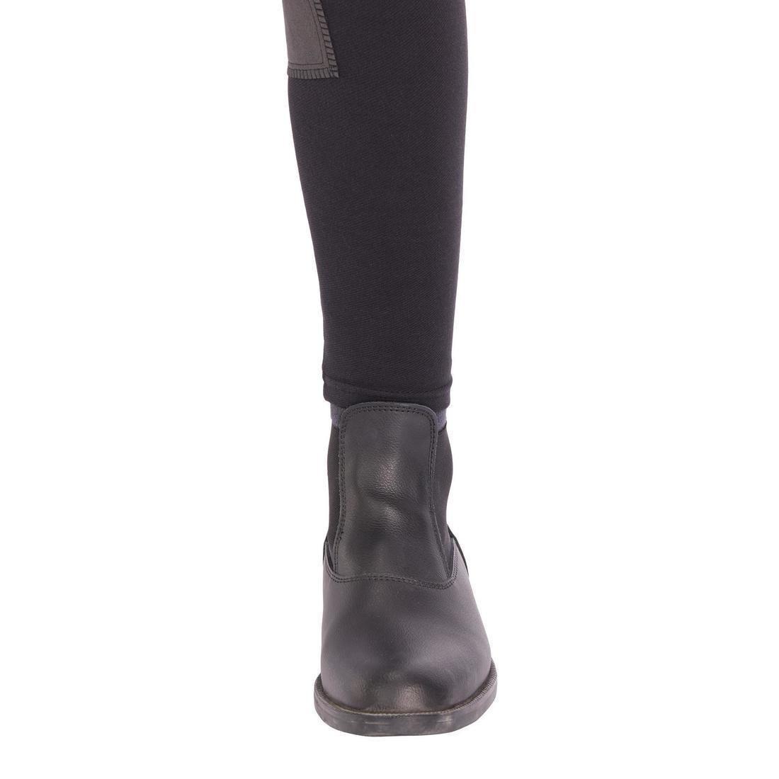 FOUGANZA - 180 Fullseat Kids' Full Seat Horse Riding Jodhpurs, Black