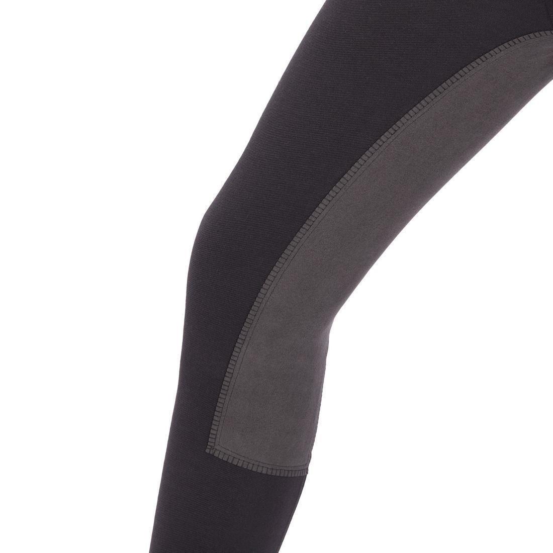 180 Fullseat Kids' Full Seat Horse Riding Jodhpurs, Black, , large image number 14
