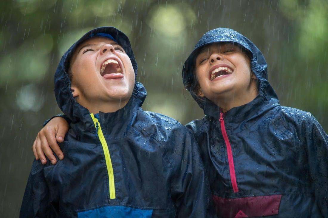 Kids Unisex Waterproof Hiking Jacket - MH100, Navy / Pink, No Color, large image number 9