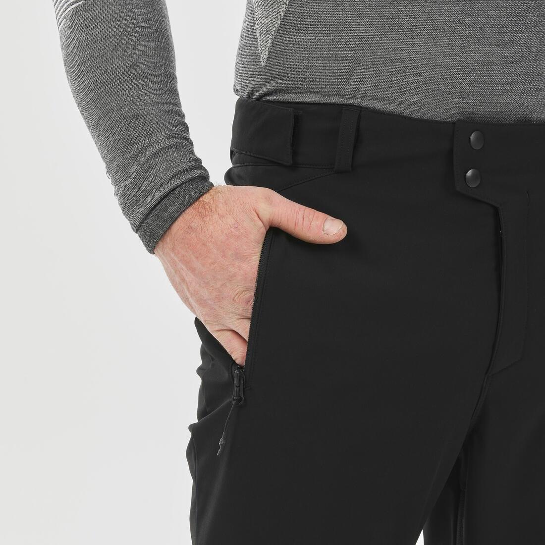 Men Lightweight And Breathable Ski And Snowboard Trousers - 500, Black, 5401_000, large image number 8