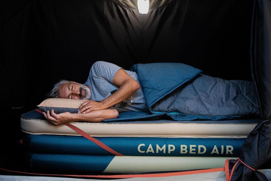 Cotton Sleeping Bag for Camping Arpenaz 10 Cotton, Blue, No Color, large image number 5