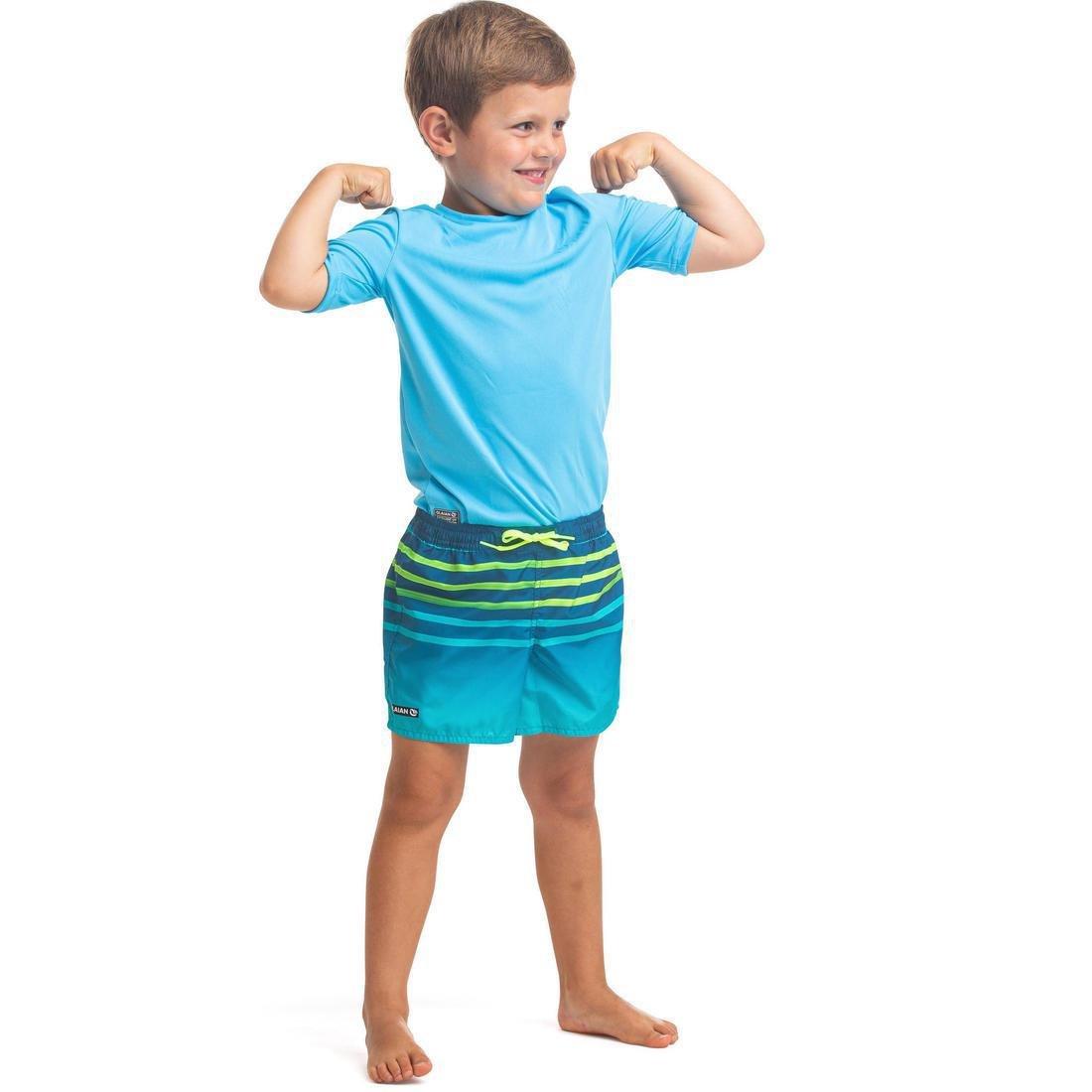 OLAIAN - Kids' Swim Shorts 100, Turquoise