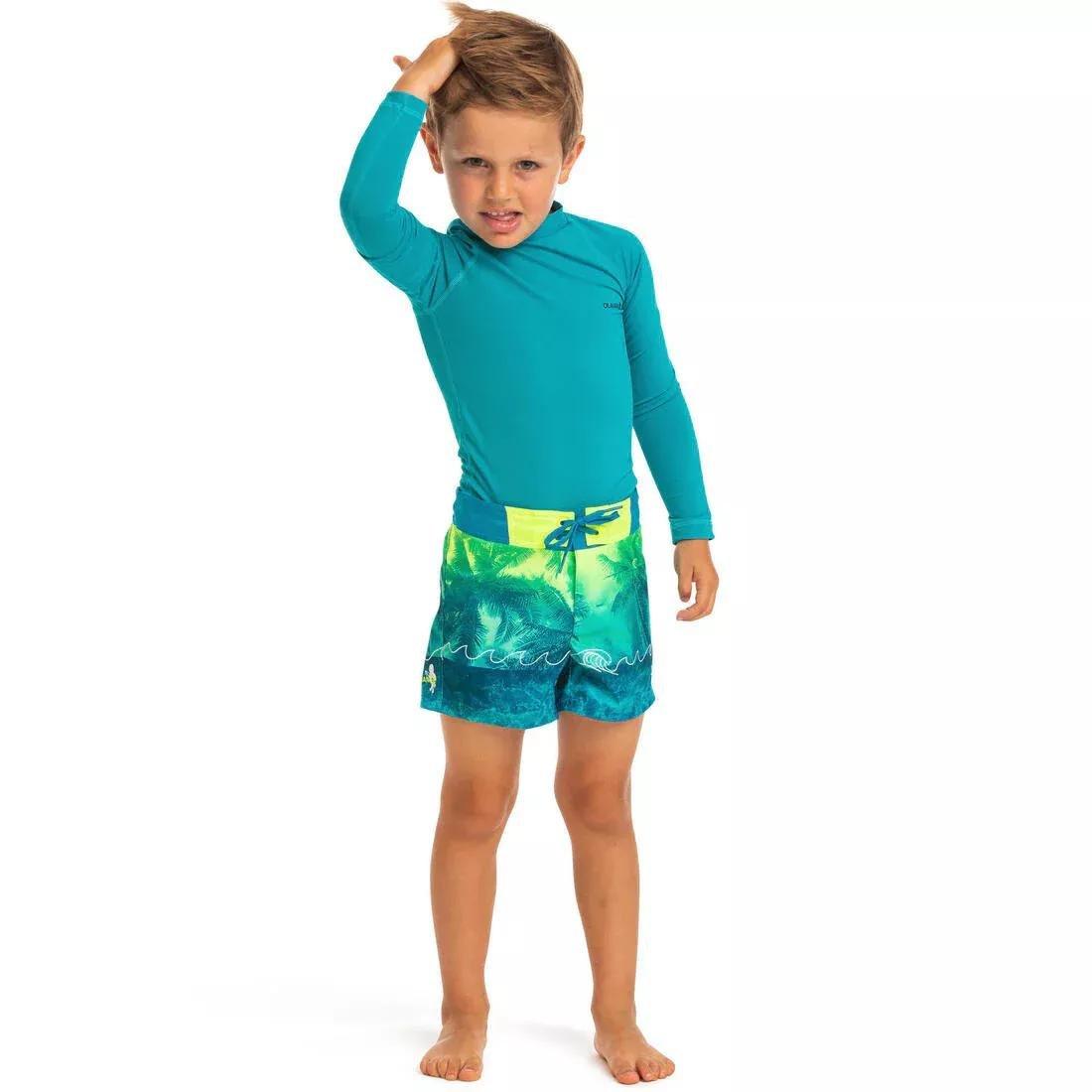 Kids' Swim Shorts 500, Yellow, No Color, large image number 5