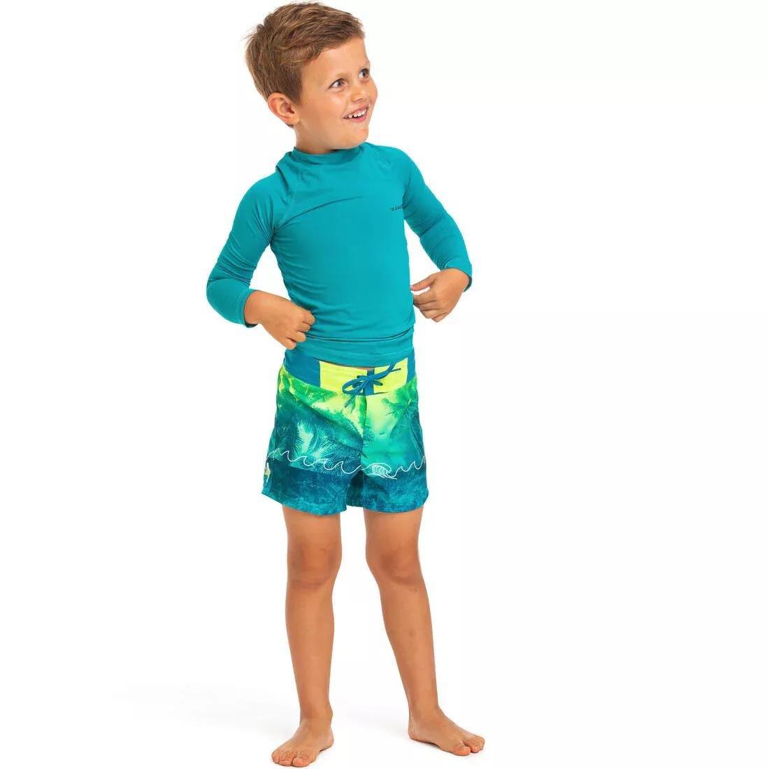 Kids' Swim Shorts 500, Yellow, No Color, large image number 6