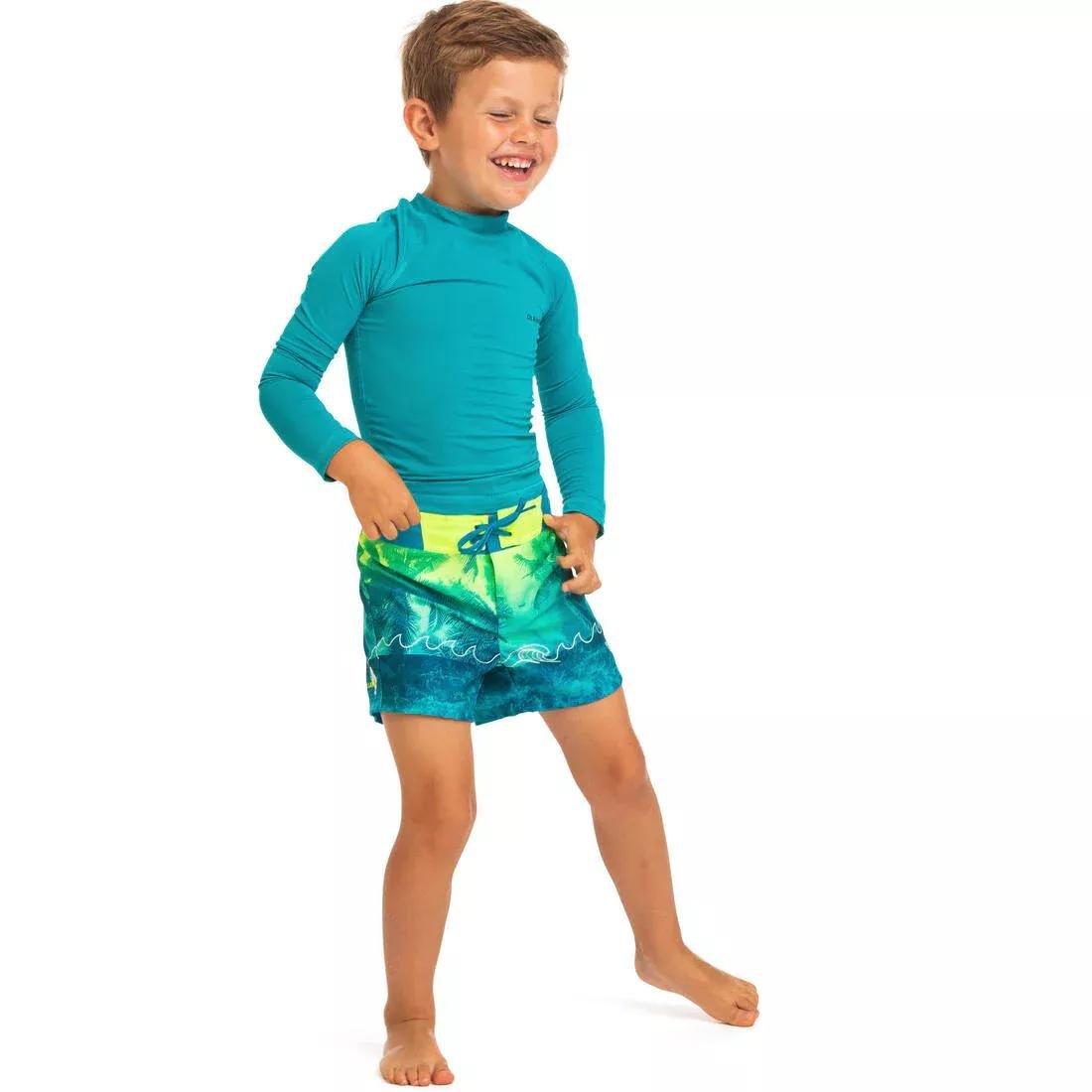 Kids' Swim Shorts 500, Yellow, No Color, large image number 8