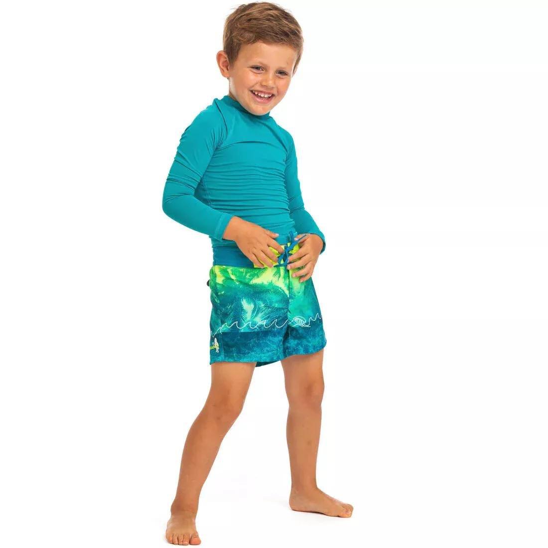 Kids' Swim Shorts 500, Yellow, No Color, large image number 9