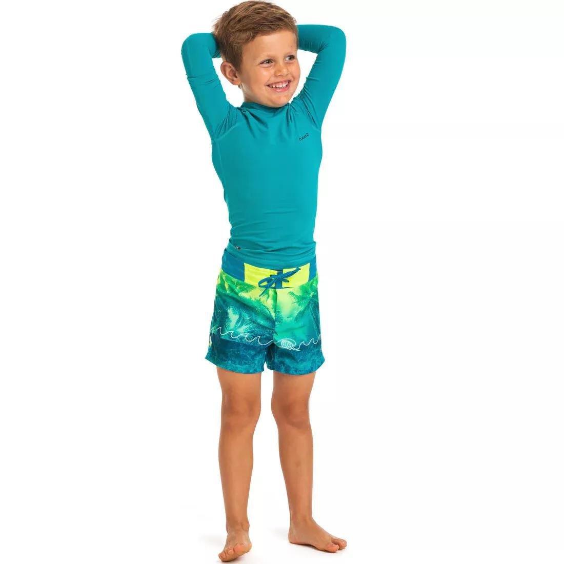 Kids' Swim Shorts 500, Yellow, No Color, large image number 10
