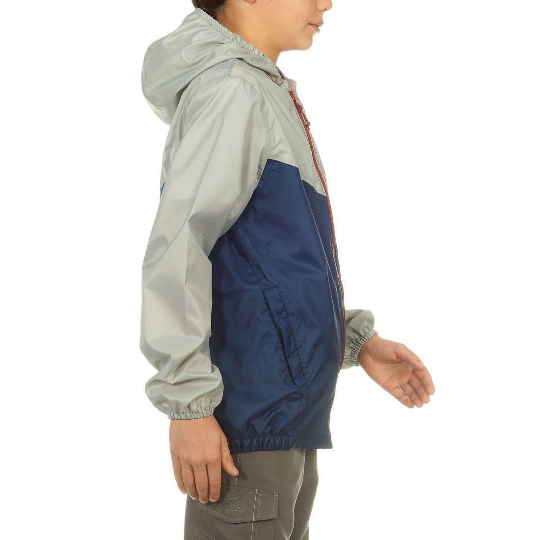 Kids Waterproof Hiking Jacket - Hike 150, Blue, No Color, large image number 10