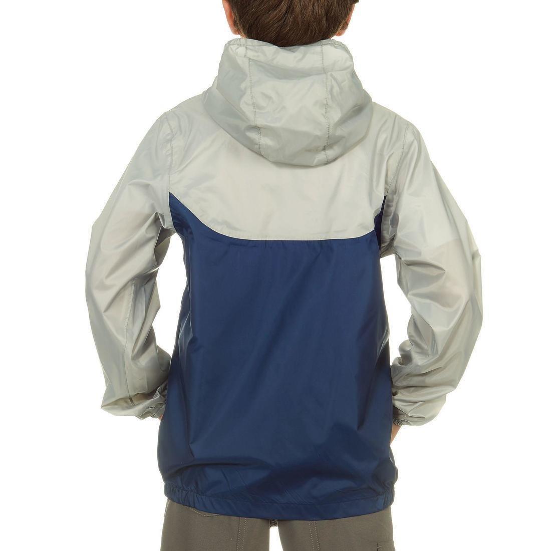 Kids Waterproof Hiking Jacket - Hike 150, Blue, No Color, large image number 11