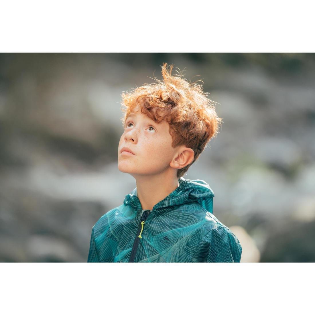 Kids Waterproof Hiking Jacket - Hike 150, Blue, No Color, large image number 12