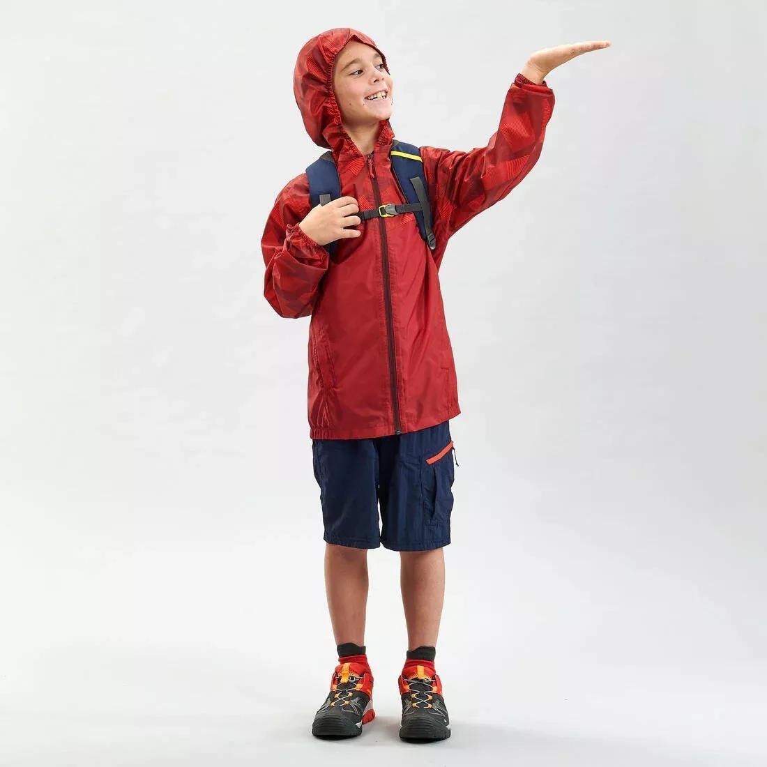 BORDEAUX Kids' Hiking Waterproof Jacket MH150 7-15 Years, No Color, large image number 1
